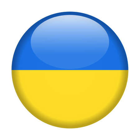 Ukraine Flag Vector Round Icon - Illustrationのイラスト素材