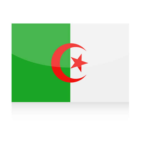 Algeria Flag Vector Icon - Illustrationのイラスト素材