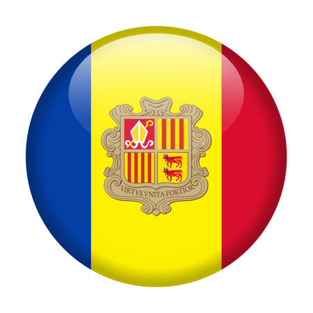 Andorra Flag Vector Round Icon - Illustrationのイラスト素材