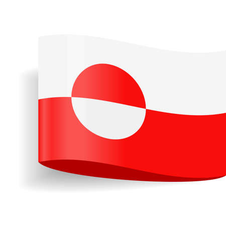 Greenland Flag Vector Icon - Illustrationのイラスト素材