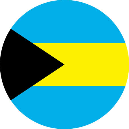 Bahamas Flag Vector Round Flat Icon Illustrationのイラスト素材