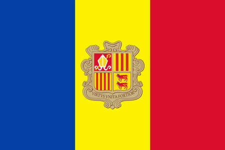 Andorra Flag Vector Icon - Illustrationのイラスト素材