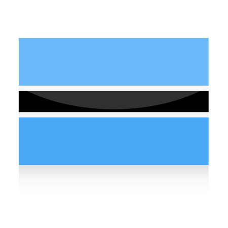 Botswana Flag Vector Icon - Illustrationのイラスト素材