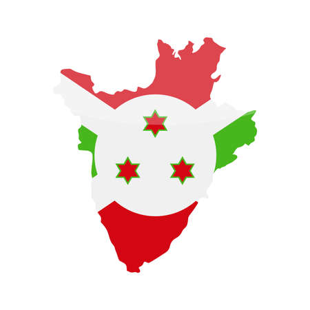 Burundi Flag Country Contour Vector Icon - Illustrationのイラスト素材