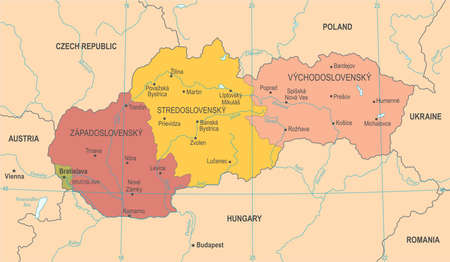 Slovakia Map - High Detailed Vector Illustrationのイラスト素材