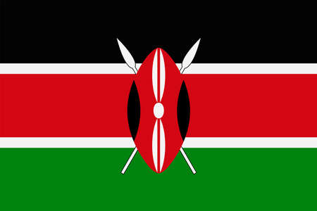 Kenya Flag Vector Icon - Illustrationのイラスト素材