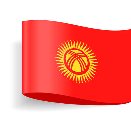 Kyrgyzstan Flag Vector Icon - Illustrationのイラスト素材