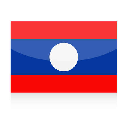 Laos Flag Vector Icon - Illustrationのイラスト素材
