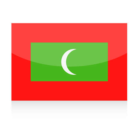 Maldives Flag Vector Icon Illustrationのイラスト素材
