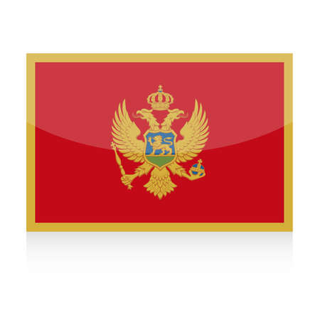 Montenegro Flag Vector Icon - Illustrationのイラスト素材