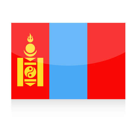 Mongolia Flag Vector Icon - Illustrationのイラスト素材