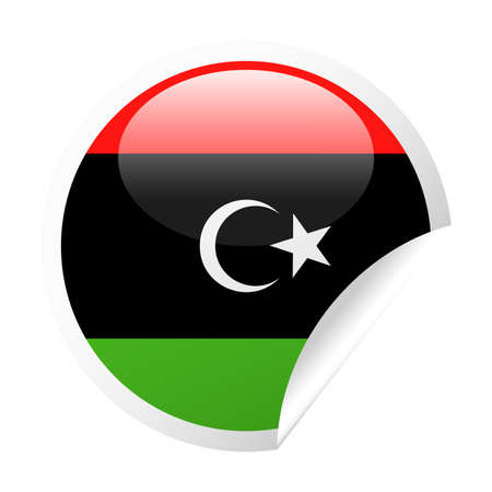 Libya Flag Vector Round Corner Paper Icon - Illustrationのイラスト素材