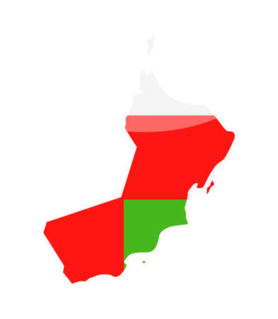 Oman Flag Country Contour Vector Iconのイラスト素材