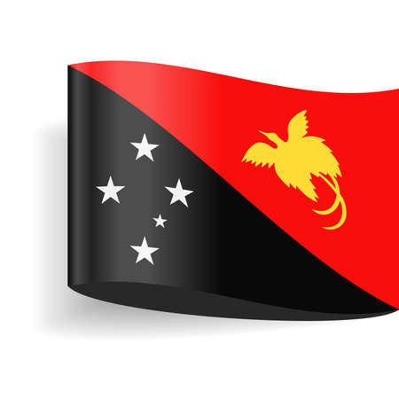 Papua New Guinea Flag Vector Icon - Illustrationのイラスト素材