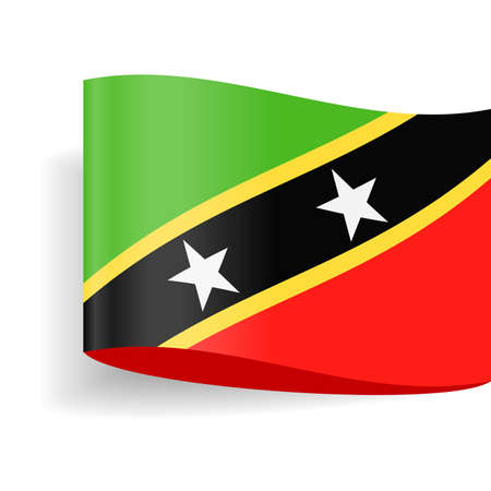 St. Kitts and Nevis Flag Vector Icon - Illustrationのイラスト素材