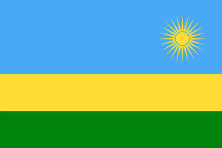 Rwanda Flag Vector Icon - Illustrationのイラスト素材
