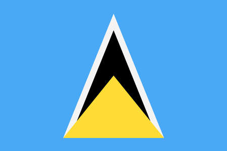 Saint Lucia Flag Vector Icon - Illustrationのイラスト素材