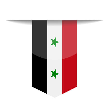 Syria Flag Vector Bookmark Icon - Illustrationのイラスト素材