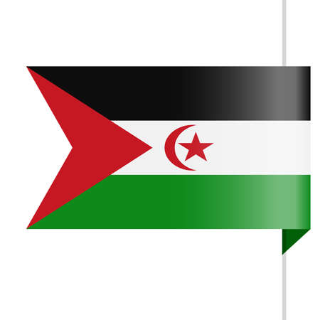 Sahrawi Arab Democratic Republic Flag Vector Bookmark Icon  Illustrationのイラスト素材