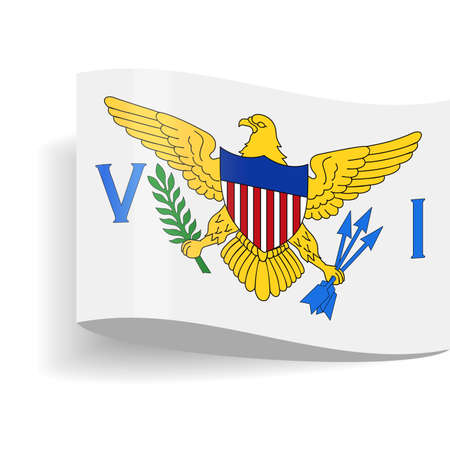 U. S. Virgin Islands Flag Vector Icon  Illustrationのイラスト素材