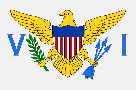 U. S. Virgin Islands Flag Vector Icon - Illustrationのイラスト素材