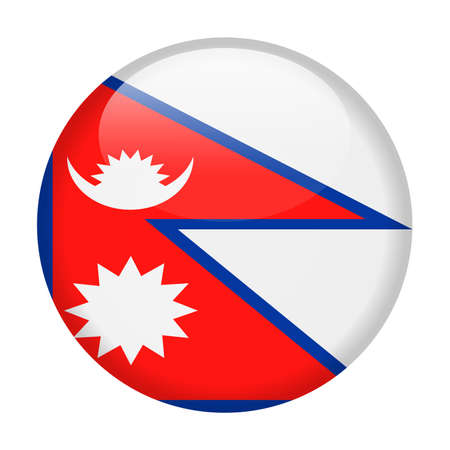 Nepal Flag Vector Round Icon - Illustrationのイラスト素材