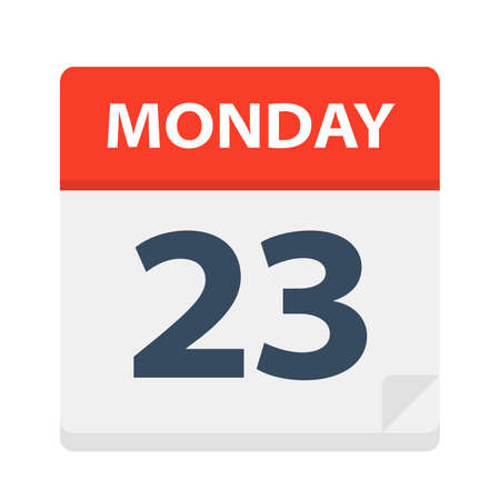 Monday 23 - Calendar Icon - Vector Illustrationのイラスト素材