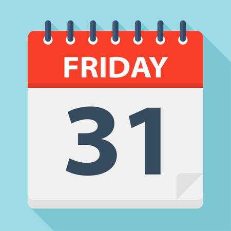 Friday 31 - Calendar Icon - Vector Illustrationのイラスト素材