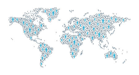 Vector World Map - Global Human Connection