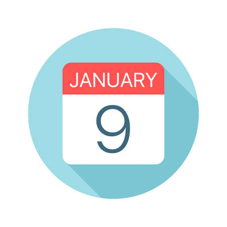 January 9 - Calendar Icon - Vector Illustration:: tasmeemME.com january-9-calendar-icon-vector-illustration-tasmeemme-com