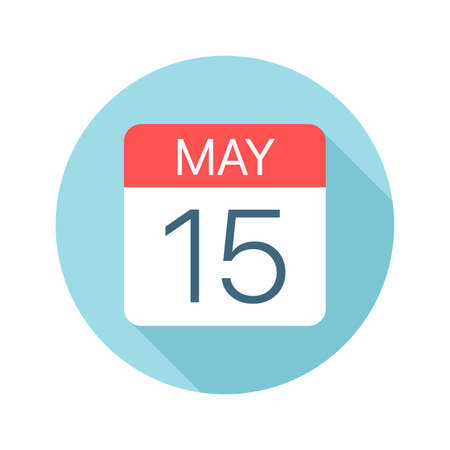May 15 - Calendar Icon - Vector Illustrationのイラスト素材