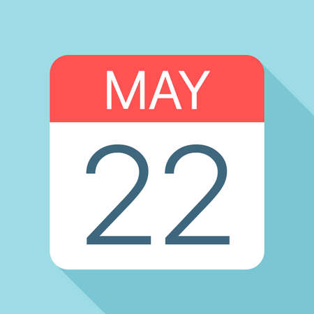 May 22 - Calendar Icon - Vector Illustrationのイラスト素材