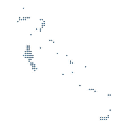 Bahamas Map - Vector Pixel Solid Contour. Illustrationのイラスト素材