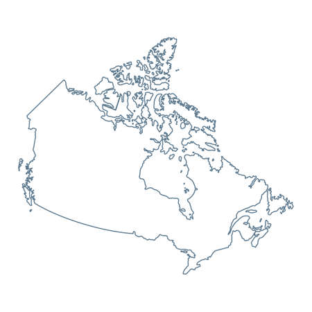 Canada Map - Vector Contour. Illustrationのイラスト素材