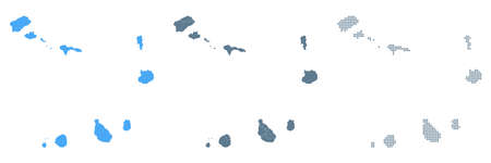 Cape Verde Map Set - Vector Solid, Contour, Regions, Flag Pixels Illustrationのイラスト素材