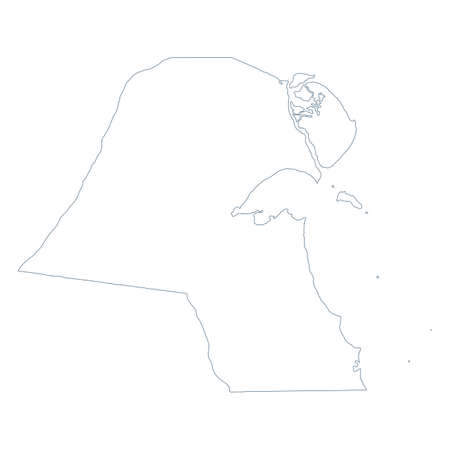 Kuwait Map - Vector Contour. Illustrationのイラスト素材