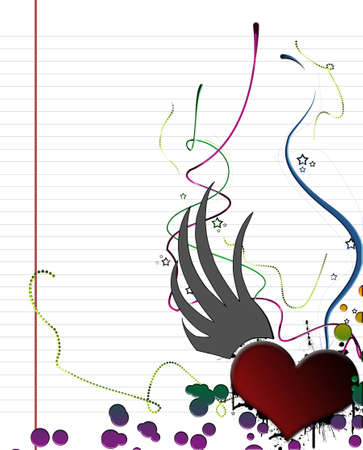 abstract heartのイラスト素材