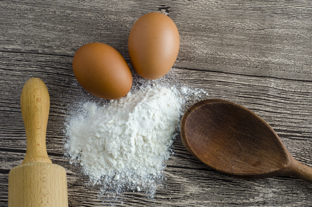 Ingredients for preparation of a culinary dietary recipeの写真素材
