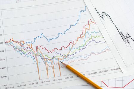 Schedule for business on accounting of finances and income calculationの写真素材