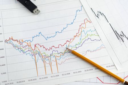 Schedule for business on accounting of finances and income calculationの写真素材