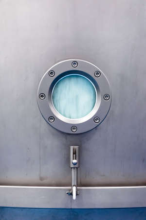 Closeup of muffle furnace equipment in pharma or chemical manufacturing plant or industry. Pill...