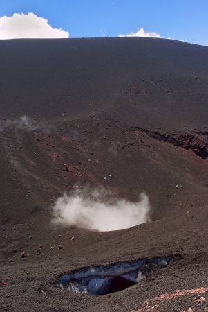 Crater of the volcano Etna   Sicily  Italyの写真素材