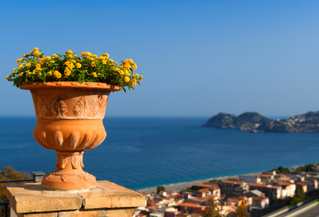 Beautiful view of the  coast of Sicily  Italyの写真素材