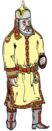 Asian boy in vector illustrationのイラスト素材