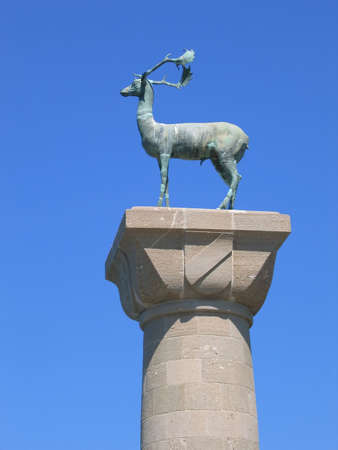 Bronze deer.Symbol of the island of Rhodesの写真素材