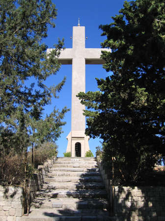 crucifix on Mount Filerimosの写真素材