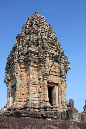 Temple Tower in Angkor. Ancient Khmer city in Cambodia. UNESCO world heritage siteの写真素材