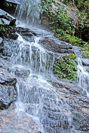 Waterfall in the jungle in Thailand 