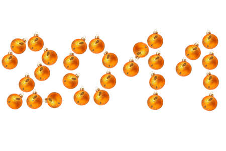 Christmas balls in the shape of 2011