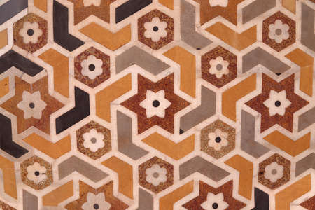 Pattern of a stone mosaic in a mosque. Full frameの写真素材